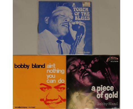BOBBY BLAND LPs. A flavourful selection of 3 x original UK pressing LPs. Titles are A Touch Of The Blues (Island 1st black/or