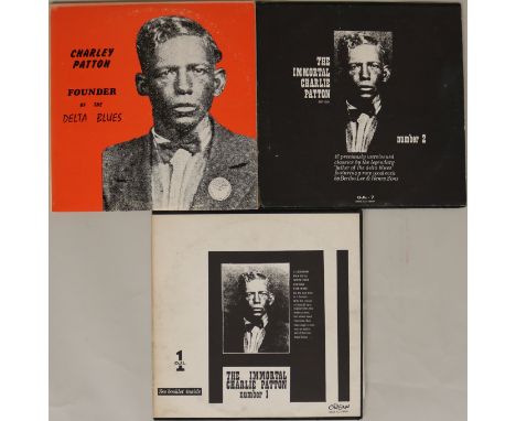 CHARLIE PATTON RARITY LPs. Three sought after titles from the Delta Bluesman to include; The Immortal Charlie Patton Number 1