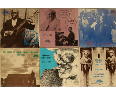 YAZOO BLUES LPs. 10 LP comps on Yazoo in stunning condition, to include Frank Stokes' Dream (L-1008, black label, Ex+/Ex), Bu