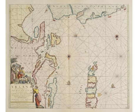 Sea charts. Van Keulen (Johannes), Pascaart van de Noortcust van Yrland als meede de Westcust van Schotlamd en een gedeelte v