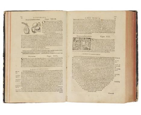Dioscorides (Pedanius). De Medicinali Materia libri sex, Joanne Ruellio Svessionensi interprete..., Additis etiam Annotationi