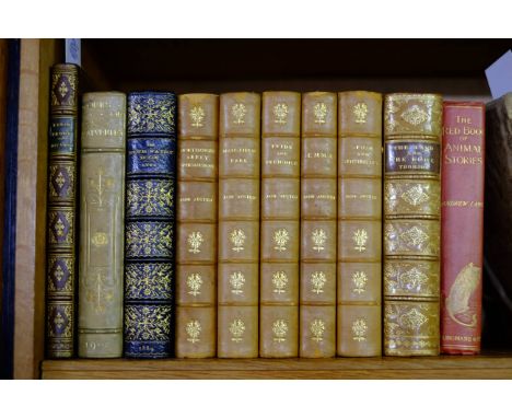 Bindings. The Blue Fairy Book, edited by Andrew Lang, 1889, black & white frontispiece and illustrations, top edge gilt, rema