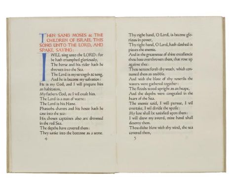 Ashendene Press. A Book of Songs and Poems from the Old Testament and the Apocrypha, Ashendene Press, 1904,  initial capitals