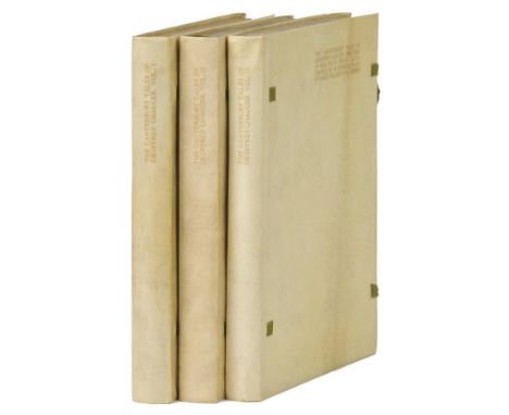 Flint (William Russell, illust.). The Canterbury Tales of Geoffrey Chaucer, 3 volumes, Riccardi Press, published by Philip Le