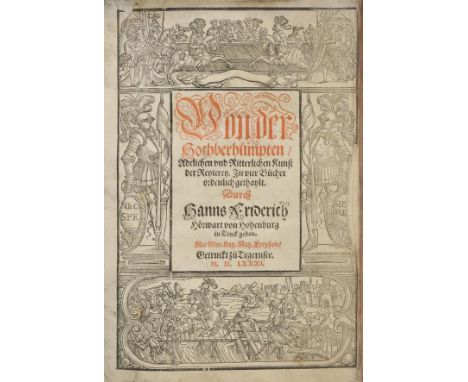 Herwart von Hohenburg (Hans Friedrich). Von der Hochberhmpten, Adelichen vnd Ritterlichen Kunst der Reyterey, 1st edition, T