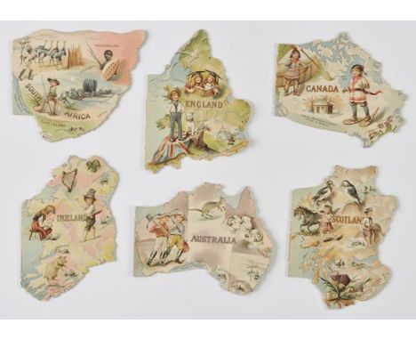 Shape book. South Africa, by M.G., Castell Brothers, printed in Bavaria, circa 1890,  an 8pp. die-cut shape book of rhyming v
