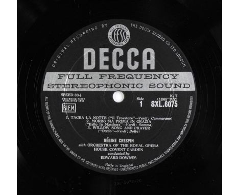 *Decca SXL and LXT Series. Collection of 18 Decca (SXL-series) highly collectable early stereo records together with 10 Decca
