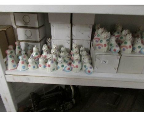 A shelf of 'Spotty Dotty Cat' salt and pepper pots
