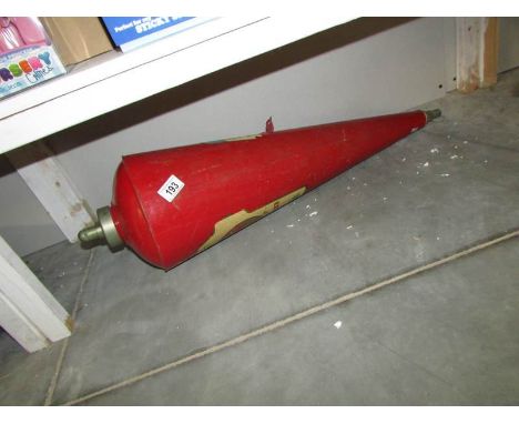 A vintage fire extinguisher