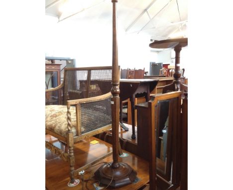 A BEECH STANDARD LAMP