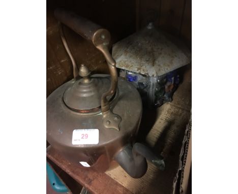 BRASS KETTLE AND LAMP