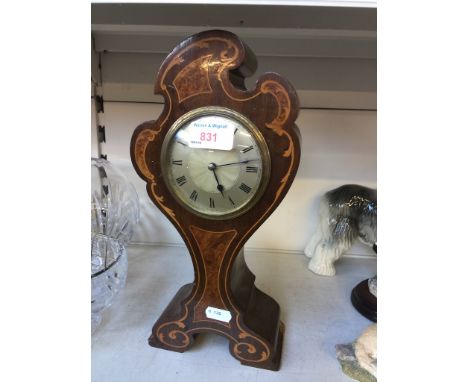 AN INLAID FRENCH MANTLE CLOCK   F3