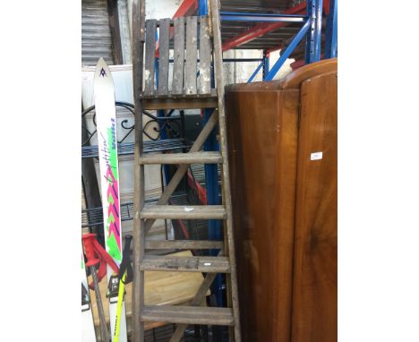 PAIR OF WOOD STEP LADDERS