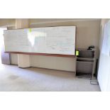 Lot-(2) Piece Dry Erase Board System and (1) Ceiling Mounted Projector Screen, in (1) Office, (TR4-