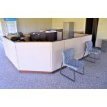 Lot-Single Station Cubical Partition Work System with Furniture, (2) Lateral File Cabinets,