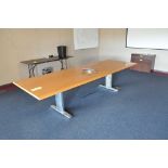 Lot-(1) Conference Table, (1) Desk, (1) Table, (1) Lateral File Cabinet and (1) Dry Erase Board