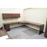Lot-(1) Modular Partition Desk System with (1) Desk, (1) Lateral File Cabinet, (1) 2-Door Storage
