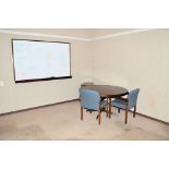 Lot-(1) Table, (6) Chairs, (1) File Cabinet and (2) Dry Erase Boards in (1) Office, (TR4-327), (
