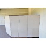Lot-(1) Modular Partition Desk System with (1) 2-Door Storage Cabinet, (2) Overhead Cabinets and
