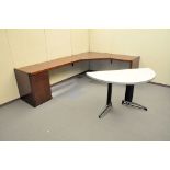 Lot-(1) Modular Partition Desk System, with (1) Table, and (1) Lateral File Cabinet, in (1)
