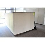 Lot-(1) 1-Station Cubical Partition Work System with Furniture, Cabinets and Chairs, (Exterior