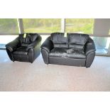 Lot-(2) Lounge Chairs, (2) Tables, (1) Utility Cabinet, (2) Lateral File Cabinets, (1) Wall