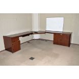 Lot-Modular Partition Furniture Consisting of: (1) Corner Desk System, (1) Lateral File Cabinet