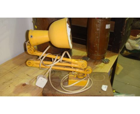 Vintage wall mounted  angle poise lamp with enamel shade