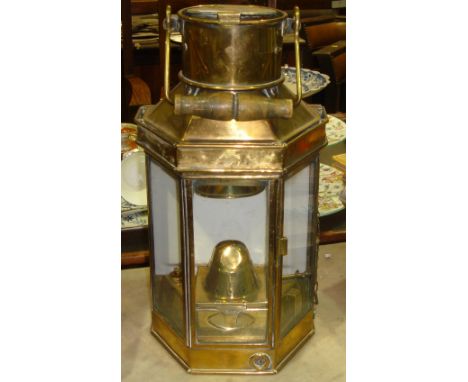 19th century brass lantern