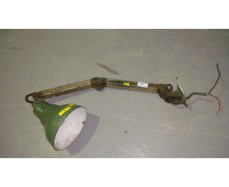 Vintage wall / desk mounted angle poise lamp with enamel shade