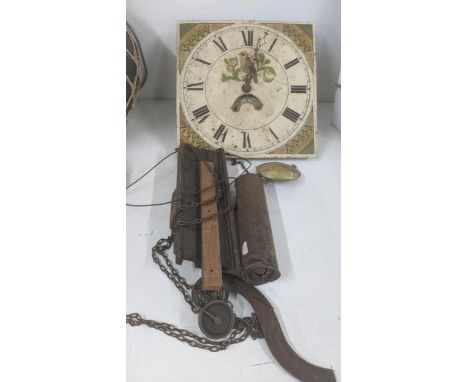A Regency 30 hour longcase clock movement with enamel painted dial with Roman numerals A/FLocation: BWRIf there is no conditi