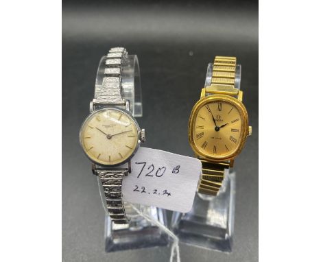 A ladies Omega quartz wrist watch and a ladies IWC wrist watch