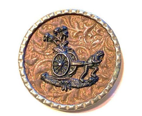 1 Large 19th century leather background children's story button.This button has been seen in several different styles but we 