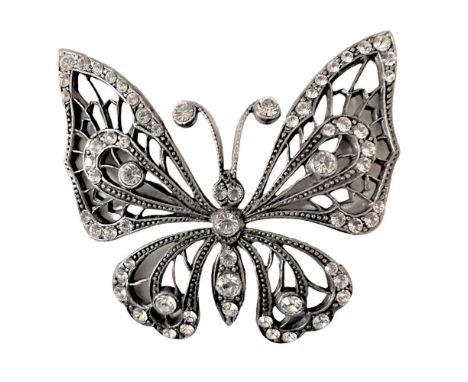 1 Extra Large early w0th century realistic pierced jeweled butterfly button.This absolutely stunning button comes from the co
