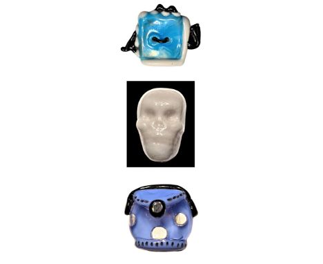 3 Medium realistic shaped modern artist lampwork glass buttons.This lot includes beautifully hand crafted glass lampwork butt