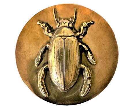 1 Extra large 19th century brass button of a beetle.This button from Nikki Deals collection is wonderfully detailed and in fi