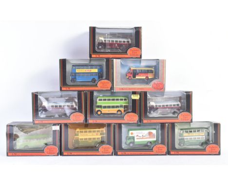 A collection of x10 Gilbow / EFE Exclusive First Editions 1/76 scale boxed diecast model buses to include; London STL Bus, Ca