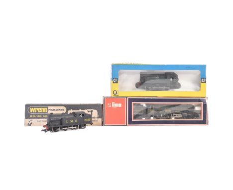 A collection of x3 OO gauge model railway trainset locomotive engines comprising; Wrenn 0-6-2 Tank loco in LMS Black, Graham 