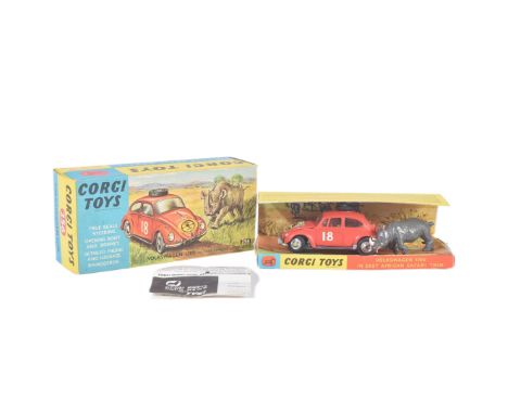 An original vintage Corgi Major Toys boxed diecast model No. 256 Volkswagen 1200 in East African Safari Trim. The model appea