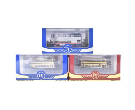 A collection of Rapido Trains boxed 1/76 scale diecast buses comprising; 901017 West Midlands Leyland Fleetline and 900002 Bi
