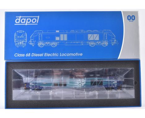 An original Dapol OO gauge model railway trainset locomotive engine No.&nbsp;4D-022-002 Class 68 68005 ' Defiant ' in DRS liv
