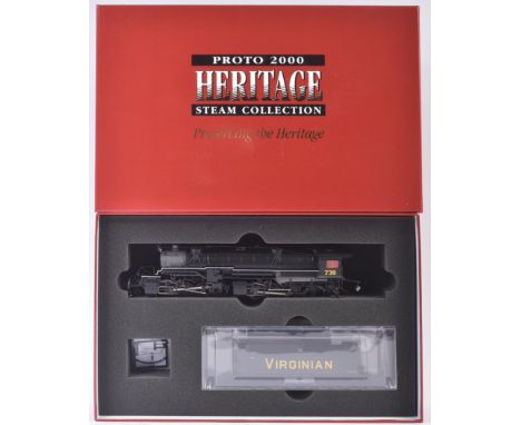 An original Proto 2000 Heritage Steam Collection HO / OO gauge model railway trainset locomotive engine No. 23345 8-8-2 USRA 