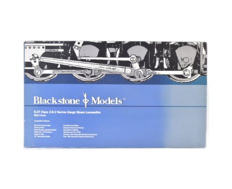 An original Blackstone Models HOn3 narrow gauge model railway trainset locomotive engine No. B310106 Class K-27 2-8-2 Denver 