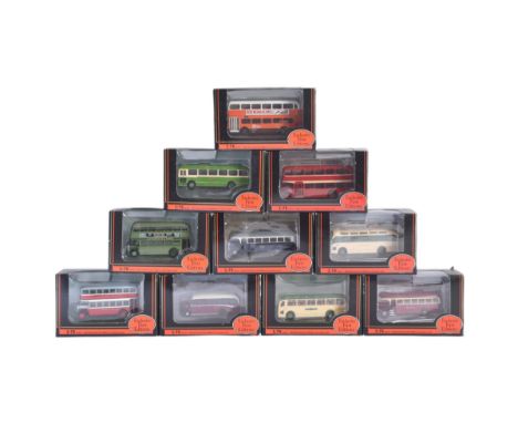 A collection of x10 Gilbow / EFE Exclusive First Editions 1/76 scale boxed diecast model buses to include; Bedford OB, Leylan