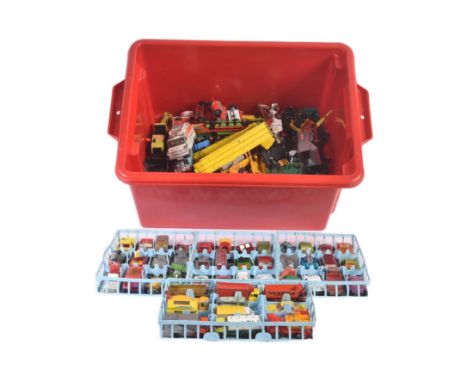 A collection of vintage diecast model cars, trucks and other vehicles. Largely Lesney Matchbox Series (including x4 inner car