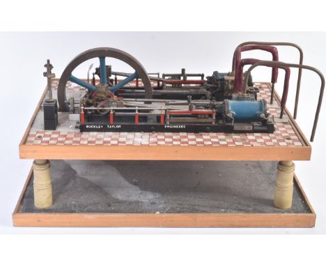 Live Steam - a live-steam model of Buckley &amp; Taylor Engineers' engines Thor &amp; Zeus. Comprising of two large pistons l