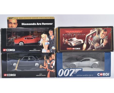 A collection of x4 Corgi made James Bond 007 themed diecast model cars comprising; USS00011 Thunderball Special Edition Aston