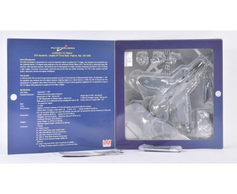 An original Hobby Masters 1/72 scale boxed diecast model HA2801 Lockheed F-22 ' Raptor ' 27th Squadron, Langley Air Force Bas