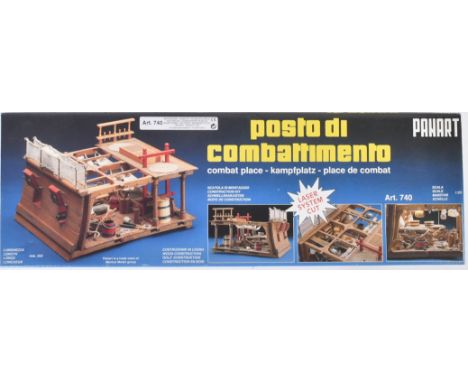 Wooden model kit - a 1/23 scale Panart wooden model kit No. 740 Combat Place / Deck. The kit appearing unused with instructio