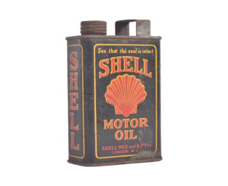 Shell Motor Oil- Shell Mex &amp; BP Ltd - an original vintage advertising oil can, likely made for a pedal car / Austin J40 o